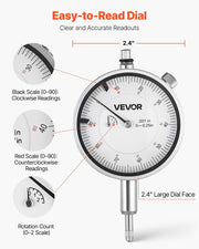 Dial Test Indicator and Bore Gauge Measuring Tool Set, Dial Indicator 0.03 mm Accuracy, 50.8-152.4 mm Bore V952-NJCLGJGJDNJBWDXZQ001V0