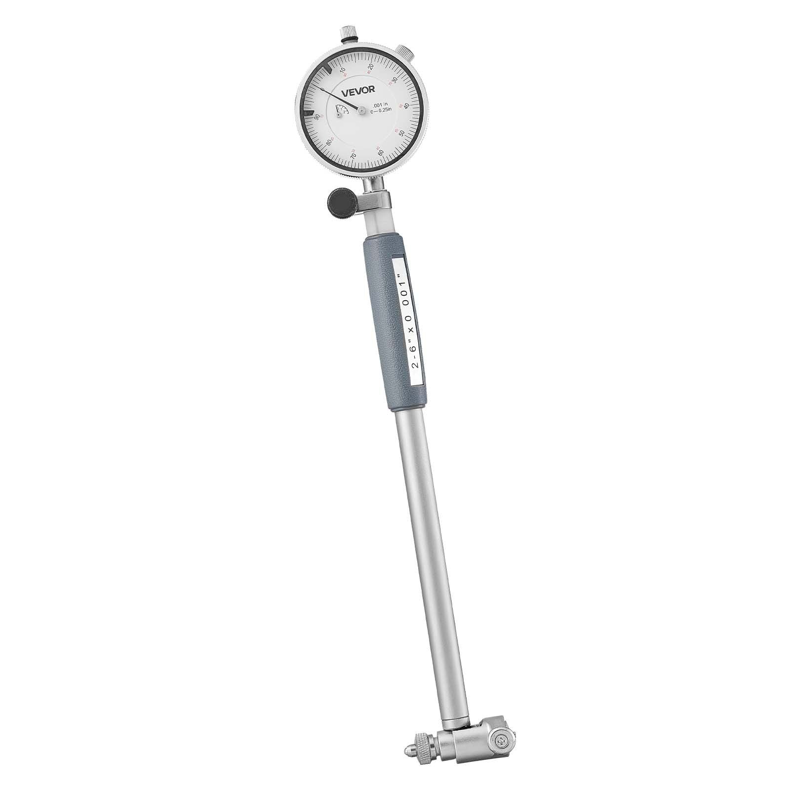 Dial Test Indicator and Bore Gauge Measuring Tool Set, Dial Indicator 0.03 mm Accuracy, 50.8-152.4 mm Bore V952-NJCLGJGJDNJBWDXZQ001V0