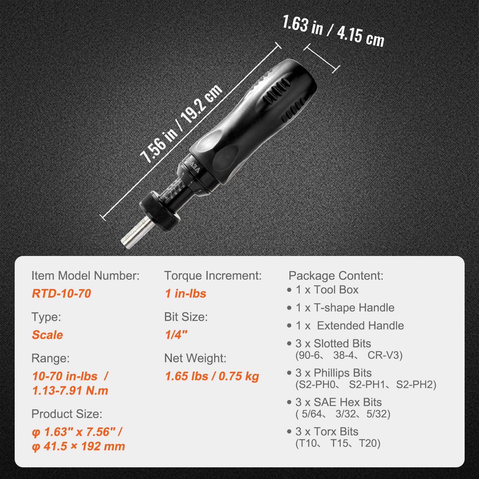 Adjustable Torque Screwdriver 1/4 V952-NJLSDKDKY1070TJWYV0