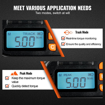 Digital Torque Screwdriver 1/4" Range 2.65-70.67in/lb w/ 0.01N.m Increment V952-NJLSDSXK26670HHEWV0