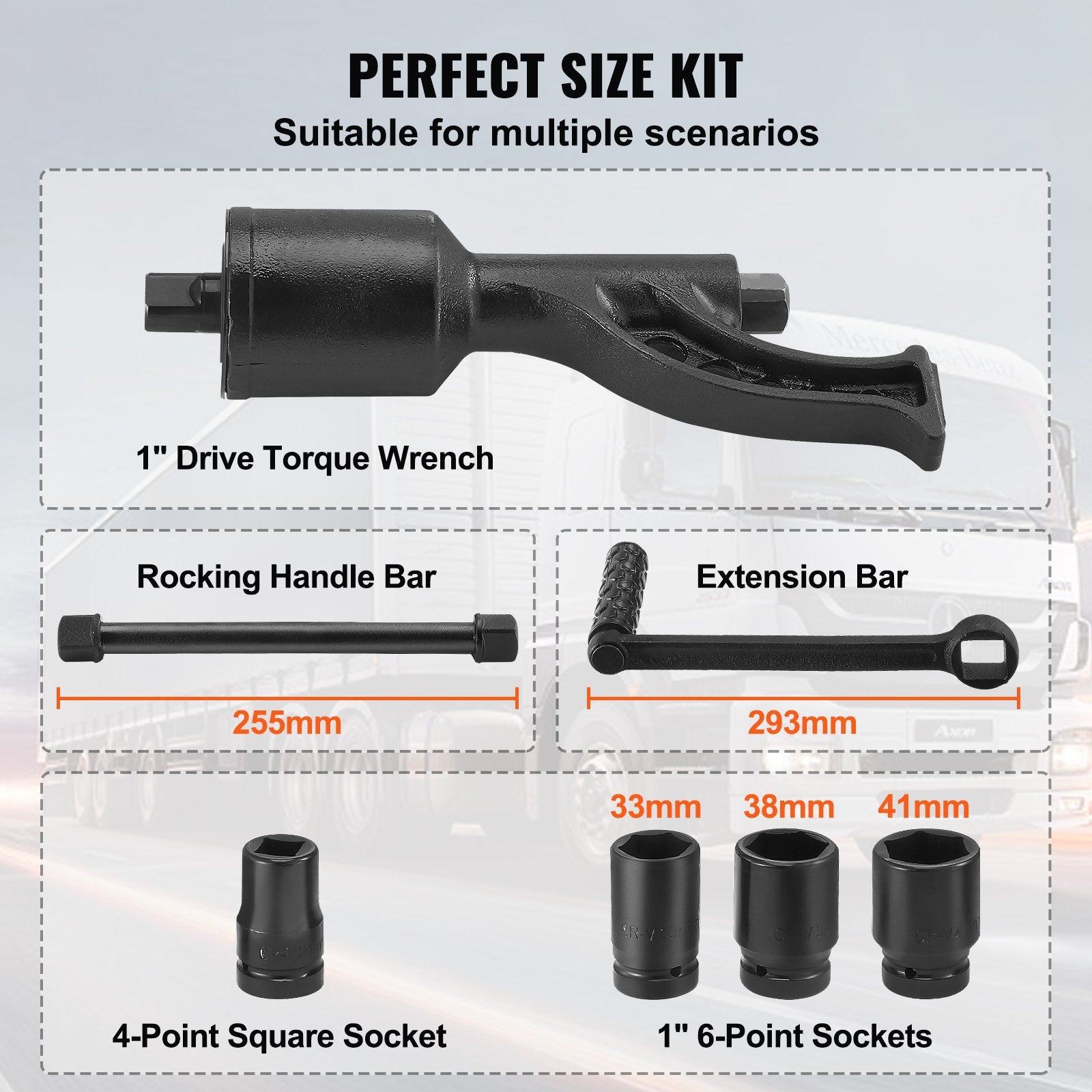 Torque Multiplier, Heavy Duty Torque Multiplier Wrench Set, 1 Inch Drive Lug Nut Wrench Torque Multiplier, V952-NJZBTTBSSYS1LSPEYV0