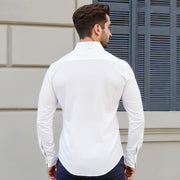 Men's Button Up Shirt, Mens Long Sleeve Wrinkle-free Button Down Dress Shirts, Slim Fit Soft Stretch Fabric V952-NKCSBMM00000OQZQ2001V0