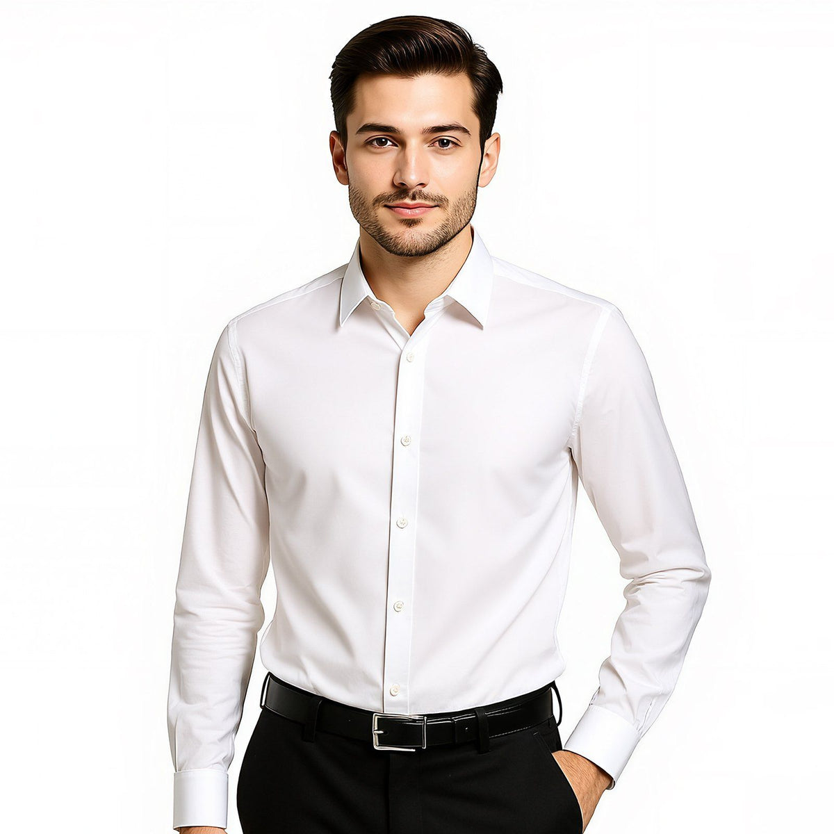 Men's Button Up Shirt, Mens Long Sleeve Wrinkle-free Button Down Dress Shirts, Slim Fit Soft Stretch Fabric V952-NKCSBXLM0000GQPAM001V0