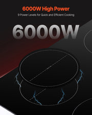 6000W 4 Burner Induction Cooktop Electric Countertop Burner Touch Control V952-NQDCL4GCP6000UH38V3