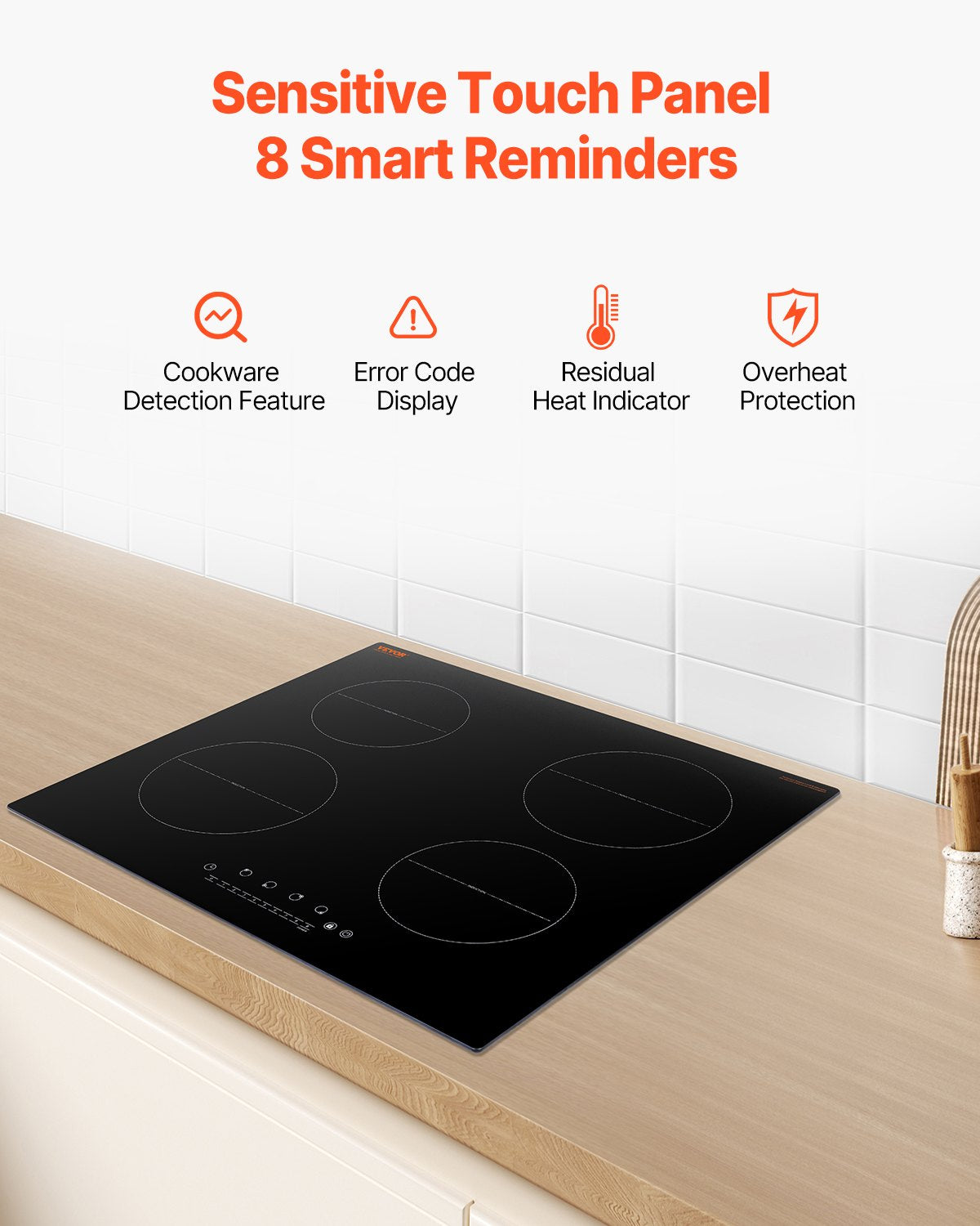 6000W 4 Burner Induction Cooktop Electric Countertop Burner Touch Control V952-NQDCL4GCP6000UH38V3