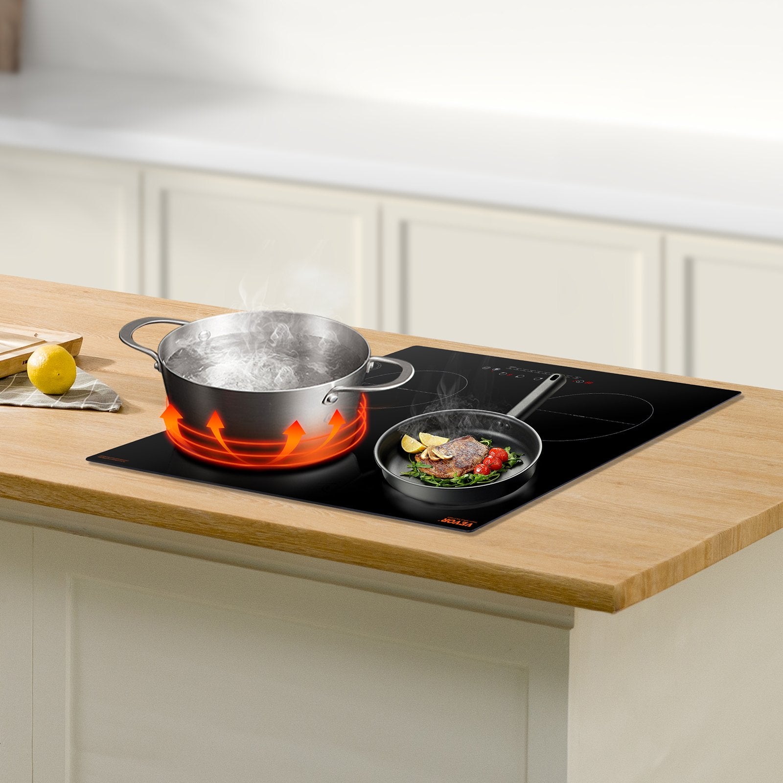 6000W 4 Burner Induction Cooktop Electric Countertop Burner Touch Control V952-NQDCL4GCP6000UH38V3