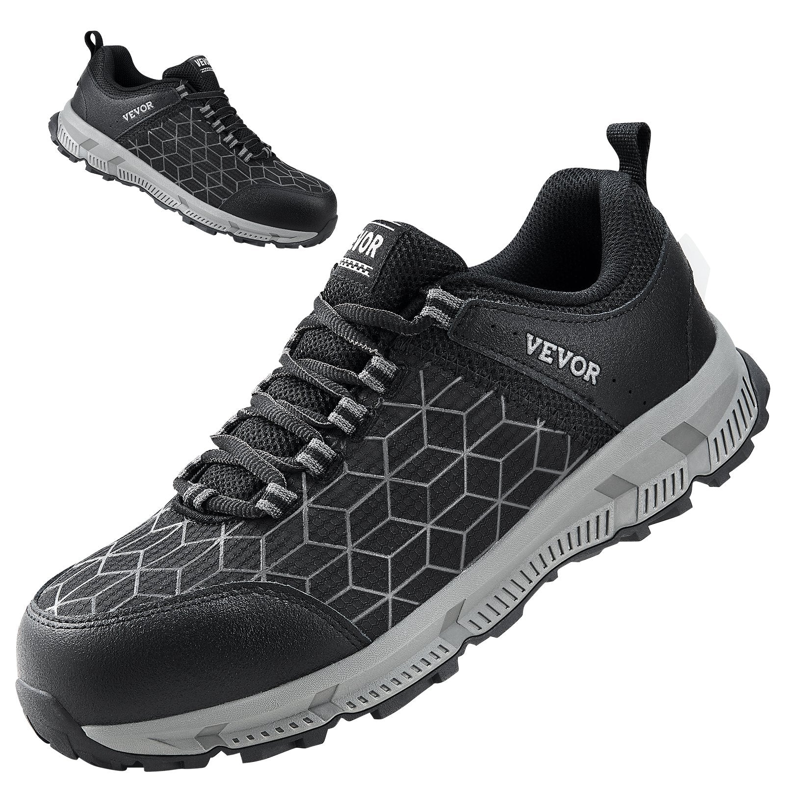 Steel Toe Shoes for Men US Size 11 Athletic Work Shoe Sneakers Black V952-NSHJJZXYDXXHFCB6FV0