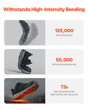 Steel Toe Shoes for Men US Size 9 Athletic Work Shoe Sneakers Black V952-NSHJJZXYDXXHOOINNV0