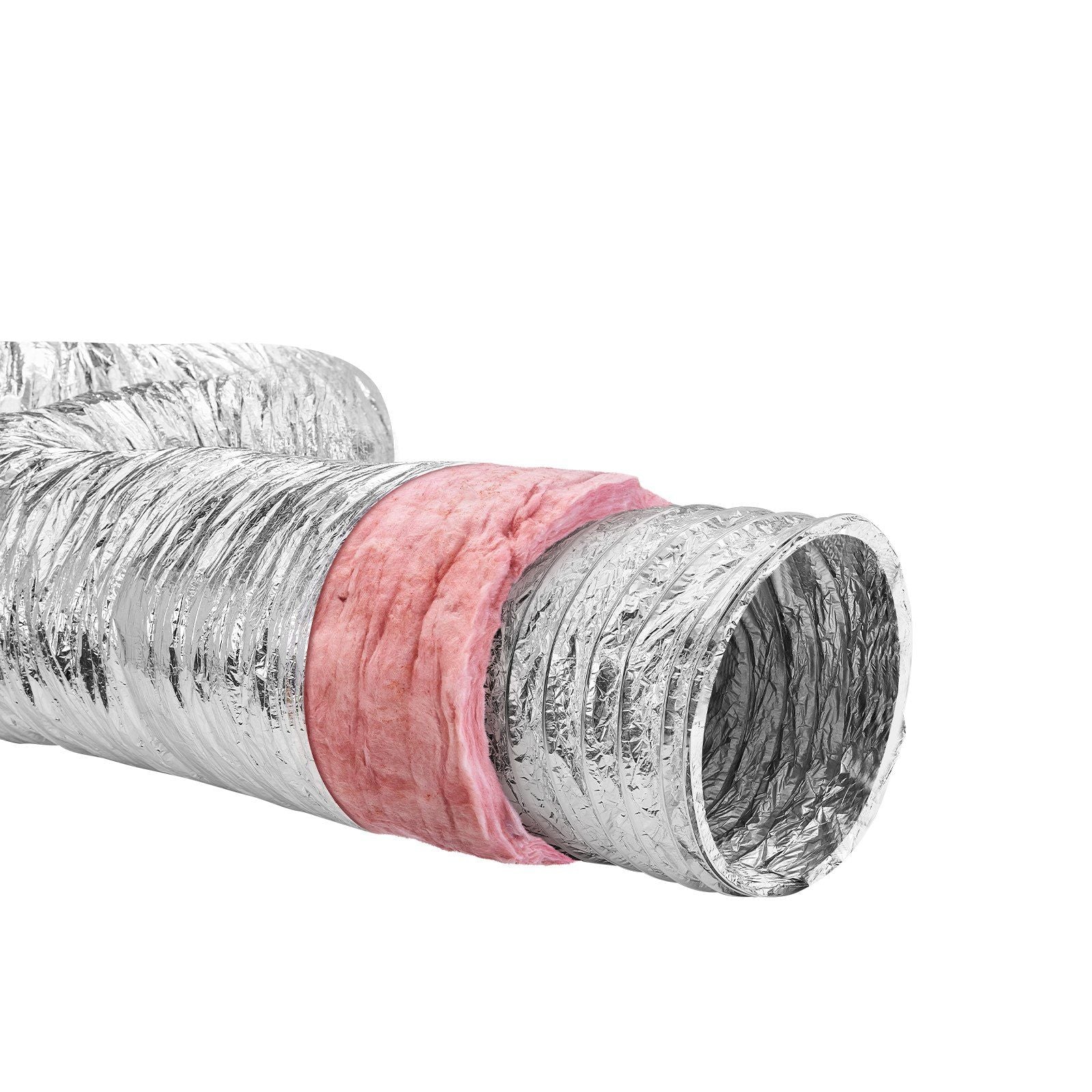 Dryer Vent Hose, 254MM Insulated Flexible Duct 7.62M Long with 2 Duct Clamps, Heavy-Duty Three Layer V952-NTJYGD25FT10QYOJ1V0