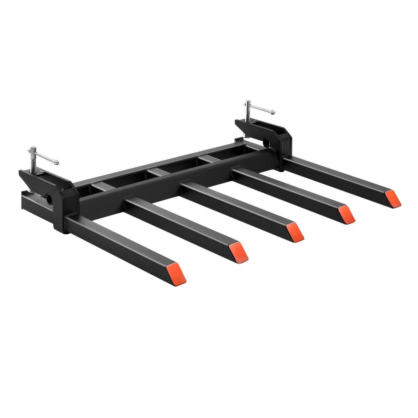 Clamp on Debris Forks to 1200 mm Bucket, 1200 kg Capacity Heavy Duty Clamp on Pallet Forks Attachments, Fit V952-NYCDCC480000YRZ31V0