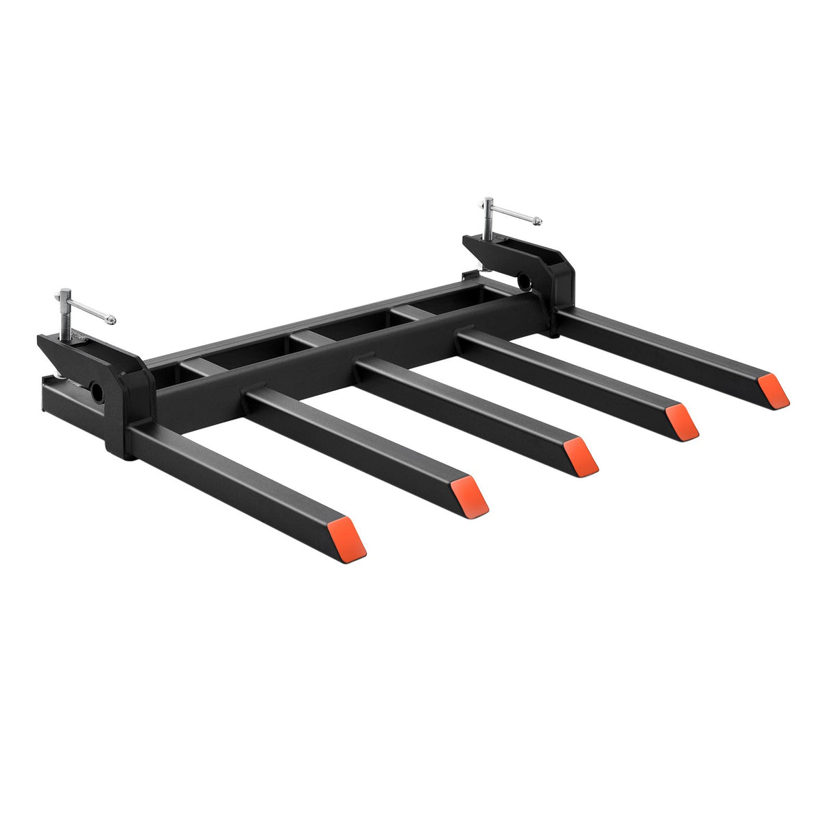 Clamp on Debris Forks to 1200 mm Bucket, 1200 kg Capacity Heavy Duty Clamp on Pallet Forks Attachments, Fit V952-NYCDCC480000YRZ31V0