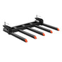 Clamp on Debris Forks to 1200 mm Bucket, 1200 kg Capacity Heavy Duty Clamp on Pallet Forks Attachments, Fit V952-NYCDCC480000YRZ31V0