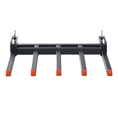 Clamp on Debris Forks to 1200 mm Bucket, 1200 kg Capacity Heavy Duty Clamp on Pallet Forks Attachments, Fit V952-NYCDCC480000YRZ31V0