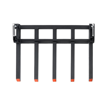 Clamp on Debris Forks to 1200 mm Bucket, 1200 kg Capacity Heavy Duty Clamp on Pallet Forks Attachments, Fit V952-NYCDCC480000YRZ31V0