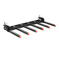 Clamp on Debris Forks to 1500 mm Bucket, 2000 kg Capacity Heavy Duty Clamp on Pallet Forks Bucket, Fit for V952-NYCDCC600000OIKRTV0