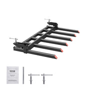 Clamp on Debris Forks to 1500 mm Bucket, 2000 kg Capacity Heavy Duty Clamp on Pallet Forks Bucket, Fit for V952-NYCDCC600000OIKRTV0