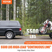 Tow Bar, 2495 kg Towing Capacity with Chains, Powder-Coating Alloy Steel Bumper-Mounted Universal Towing Bar, V952-OHQLJB5500IB0C9B0V0