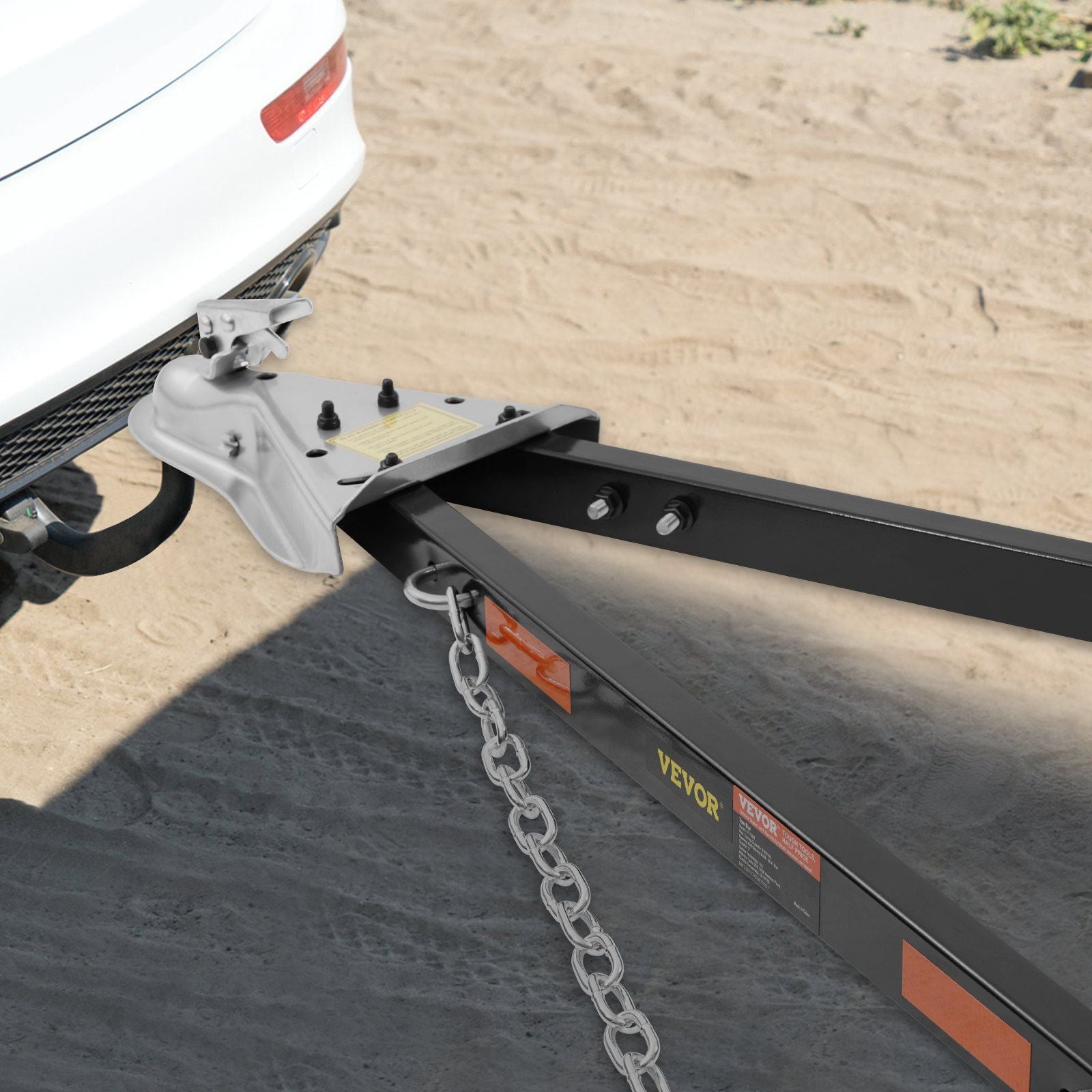 Tow Bar, 2495 kg Towing Capacity with Chains, Powder-Coating Alloy Steel Bumper-Mounted Universal Towing Bar, V952-OHQLJB5500IB0C9B0V0