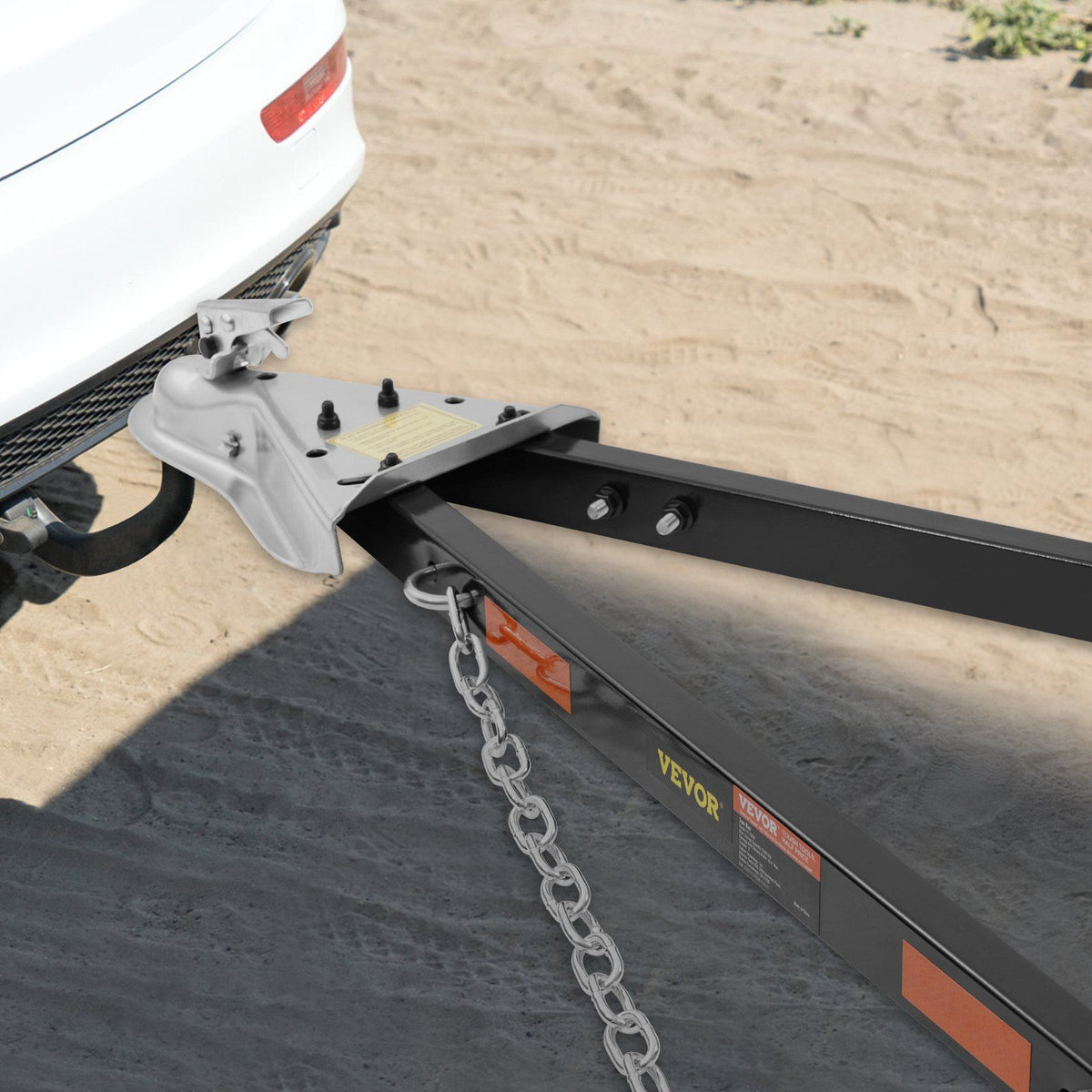 Tow Bar, 2495 kg Towing Capacity with Chains, Powder-Coating Alloy Steel Bumper-Mounted Universal Towing Bar, V952-OHQLJB5500IB0C9B0V0