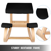 Wooden Ergonomic Kneeling Chair Memory Seat Cushion Relieving Body Black V952-OM-141HSDNY000001V0