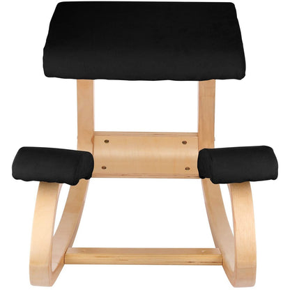 Wooden Ergonomic Kneeling Chair Memory Seat Cushion Relieving Body Black V952-OM-141HSDNY000001V0