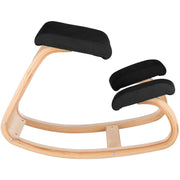 Wooden Ergonomic Kneeling Chair Memory Seat Cushion Relieving Body Black V952-OM-141HSDNY000001V0
