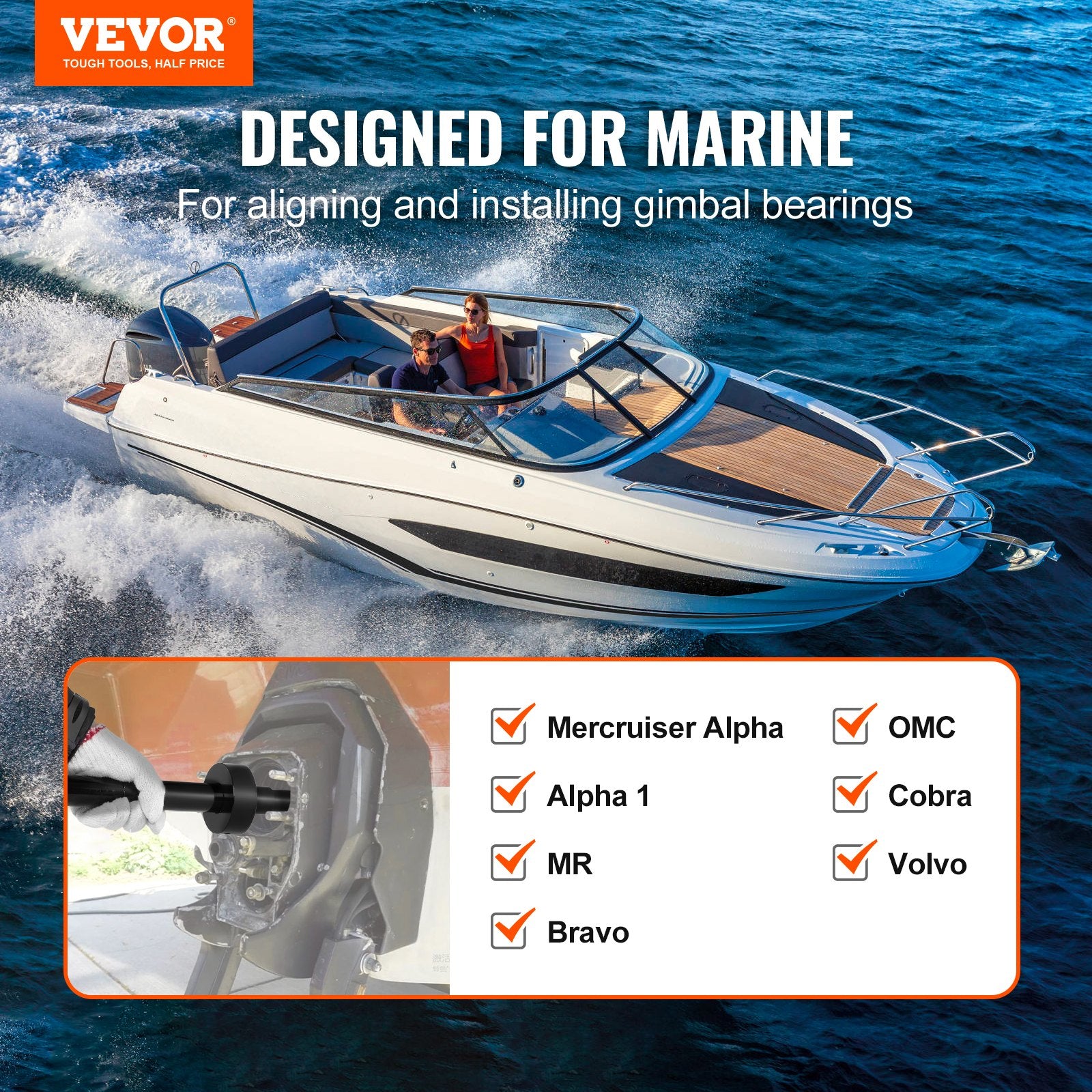 Gimbal Bearing Alignment and Install Kit Mercruiser Alpha Bravo OMC Cobra V952-OMCWEWZYZCCXE70EEV0
