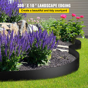 Landscape Edging, 25.4cm Depth 91.44m Total Length, Recycled HDPE Coiled Terrace Board, Flexible Bender V952-PBCPPZTJYC300NUU0V0