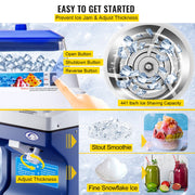Commercial Ice Shaver Ice Shaving Machine Crusher Snow Cone Maker 200KG/H V952-PBJBY-18800000001V3