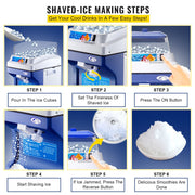 Commercial Ice Shaver Ice Shaving Machine Crusher Snow Cone Maker 200KG/H V952-PBJBY-18800000001V3