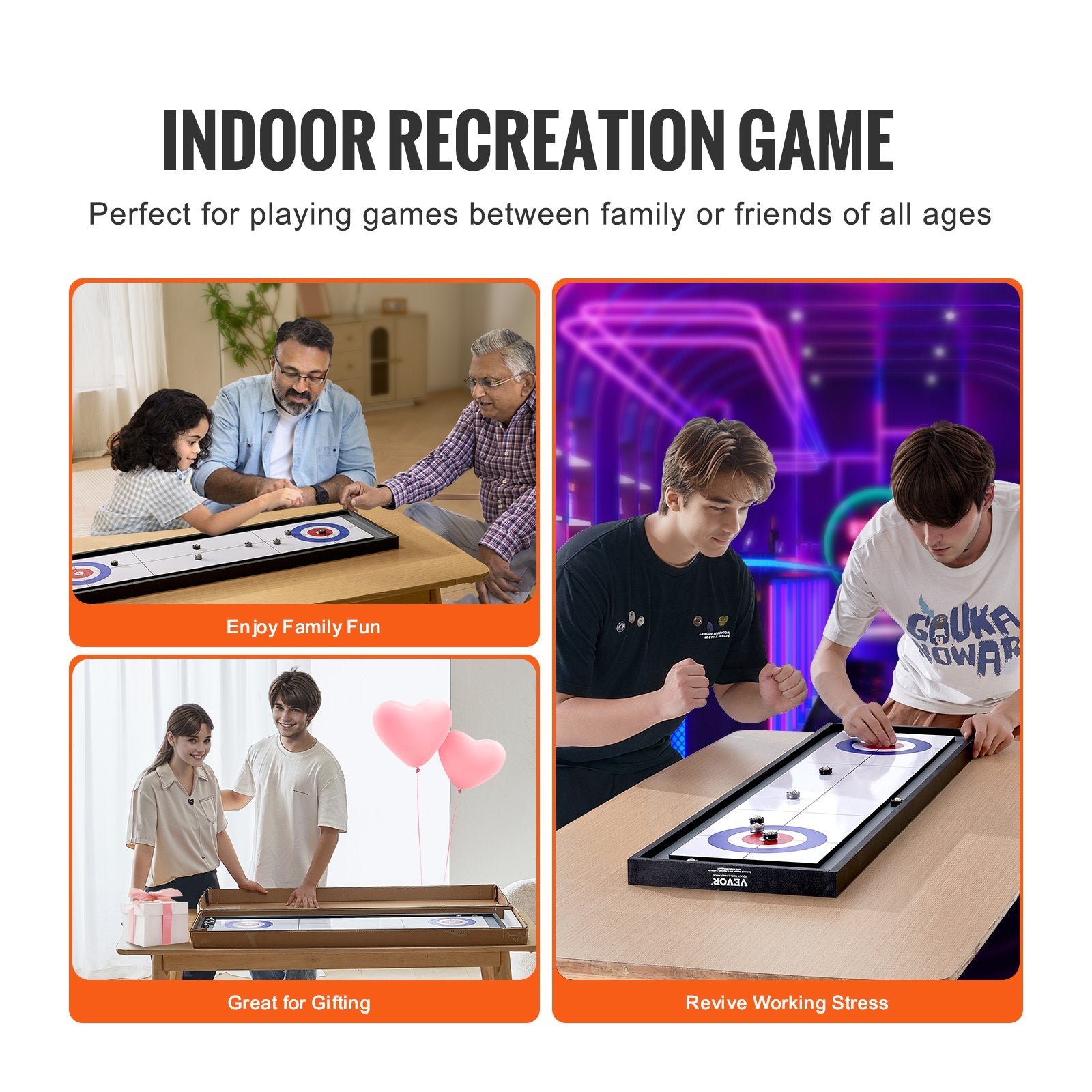 114cm Shuffleboard and Curling 2 in 1 Board Game Portable Tabletop Set V952-PBKSHZ45YC00CUSJXV0