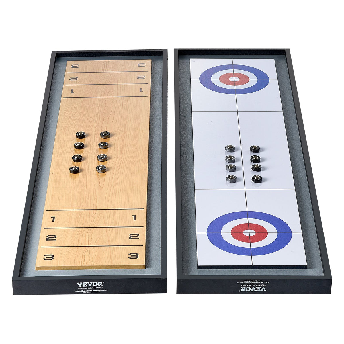 114cm Shuffleboard and Curling 2 in 1 Board Game Portable Tabletop Set V952-PBKSHZ45YC00CUSJXV0