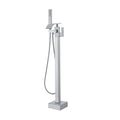 Freestanding Bathtub Faucet, Floor Mount, Freestanding Tub Filler, Shower Mixer Taps, Two Water Modes, Swivel V952-PBKSLTLSNSFXVFF0JV0