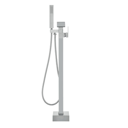 Freestanding Bathtub Faucet, Floor Mount, Freestanding Tub Filler, Shower Mixer Taps, Two Water Modes, Swivel V952-PBKSLTLSNSFXVFF0JV0