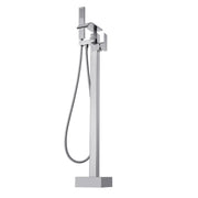 Freestanding Bathtub Faucet, Floor Mount, Freestanding Tub Filler, Shower Mixer Taps, Two Water Modes, Swivel V952-PBKSLTLSNSFXVFF0JV0