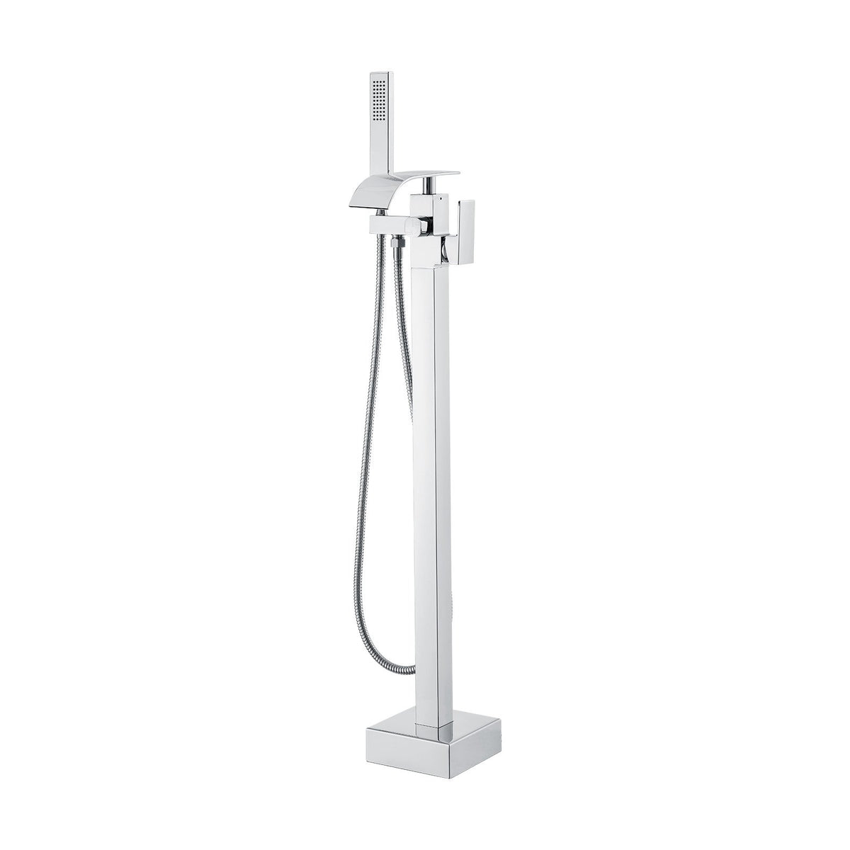 Freestanding Bathtub Faucet, Floor Mount, Freestanding Tub Filler, Shower Mixer Taps, Two Water Modes, 360 V952-PBKSLTPGGSFXY1TTZV0