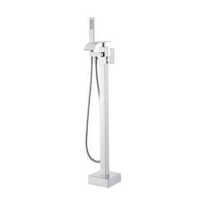 Freestanding Bathtub Faucet, Floor Mount, Freestanding Tub Filler, Shower Mixer Taps, Two Water Modes, 360 V952-PBKSLTPGGSFXY1TTZV0