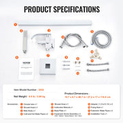 Freestanding Bathtub Faucet, Floor Mount, Freestanding Tub Filler, Shower Mixer Taps, Two Water Modes, 360 V952-PBKSLTPGGSFXY1TTZV0