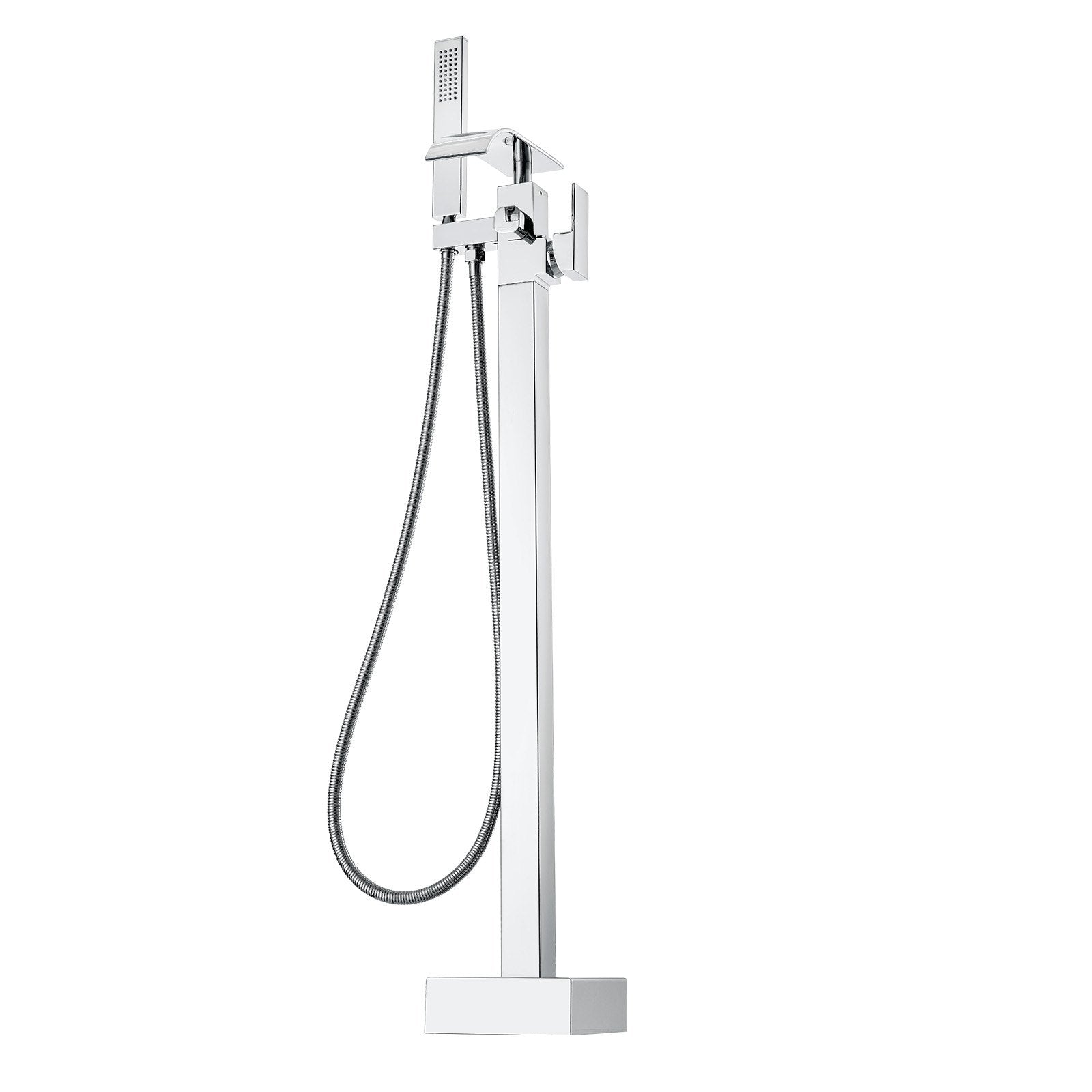 Freestanding Bathtub Faucet, Floor Mount, Freestanding Tub Filler, Shower Mixer Taps, Two Water Modes, 360 V952-PBKSLTPGGSFXY1TTZV0