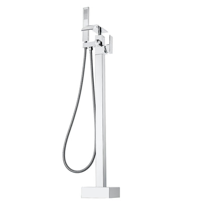 Freestanding Bathtub Faucet, Floor Mount, Freestanding Tub Filler, Shower Mixer Taps, Two Water Modes, 360 V952-PBKSLTPGGSFXY1TTZV0