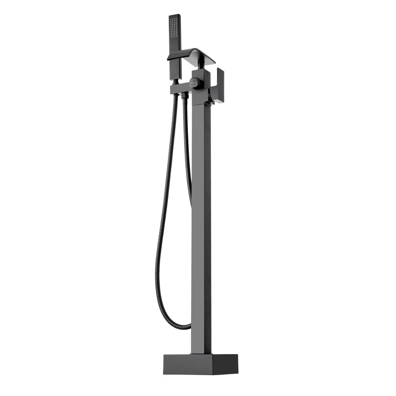 Freestanding Bathtub Faucet, Floor Mount, Freestanding Tub Filler, Shower Mixer Taps, Two Water Modes, 360 V952-PBKSLTSFXYGHC2R75V0