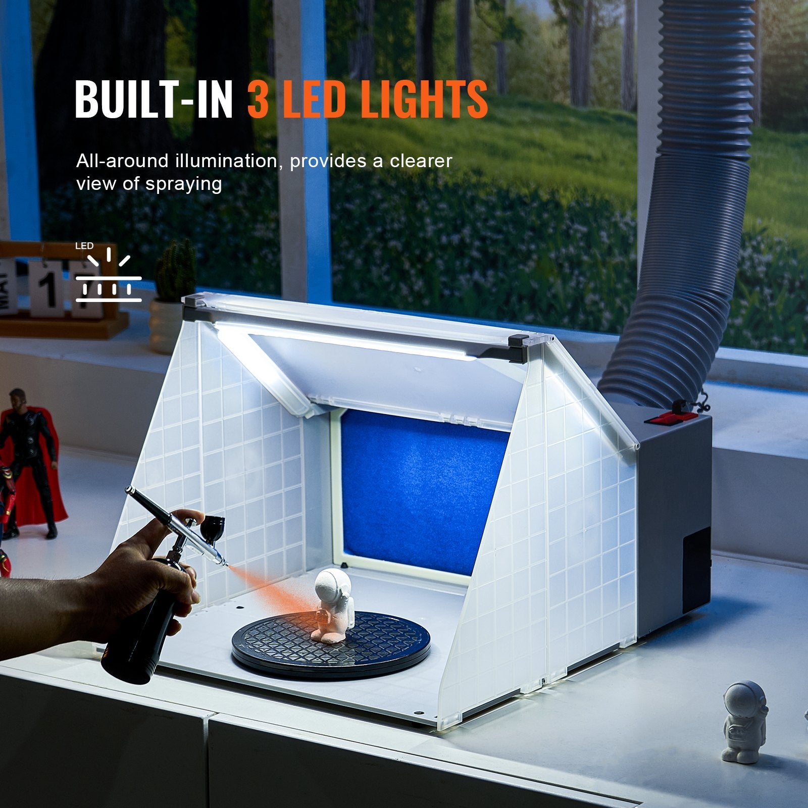 Airbrush Spray Booth Portable Hobby Airbrush Paint Spray Booth for Models V952-PBSPQF404633C1DFPV3