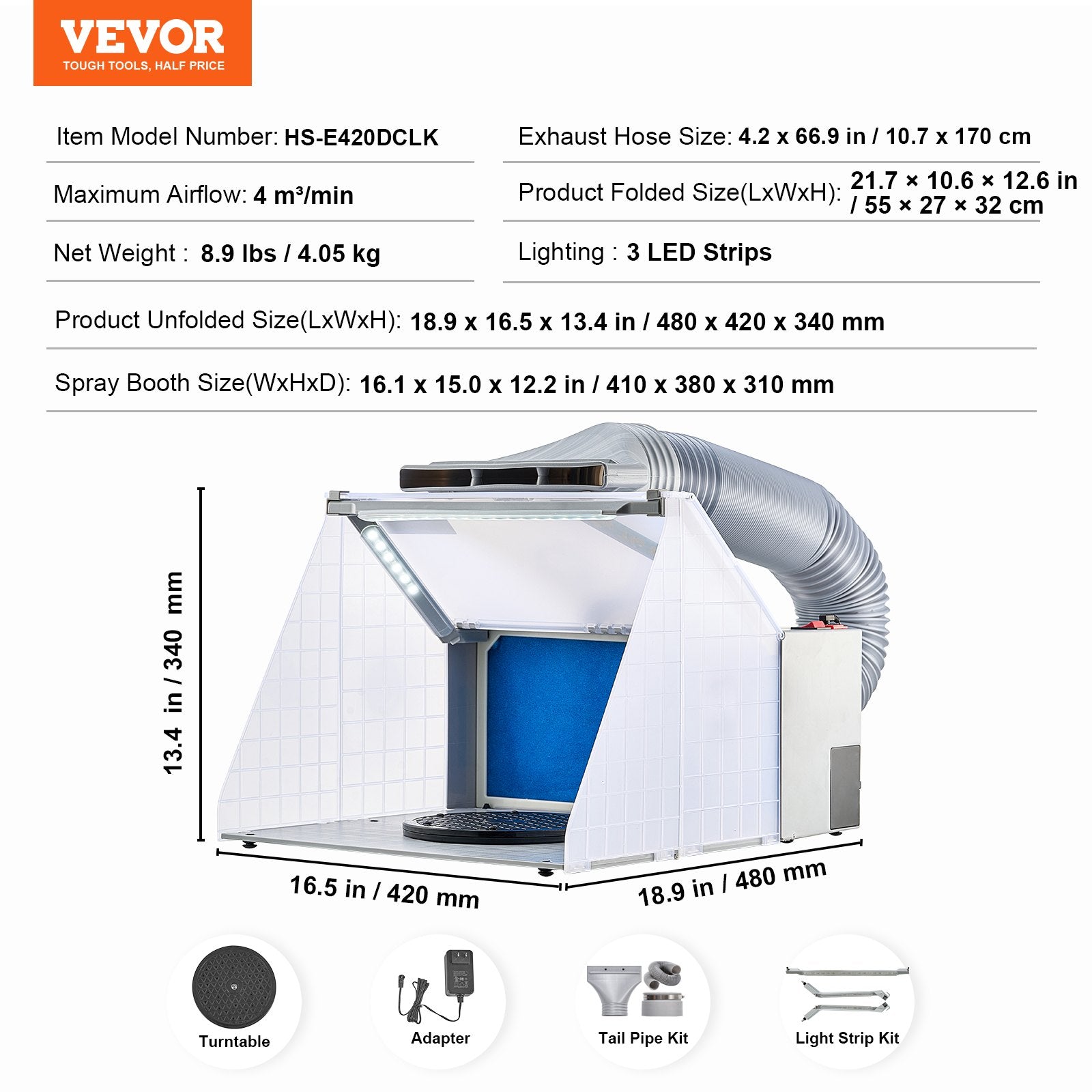 Airbrush Spray Booth Portable Hobby Airbrush Paint Spray Booth for Models V952-PBSPQF404633C1DFPV3