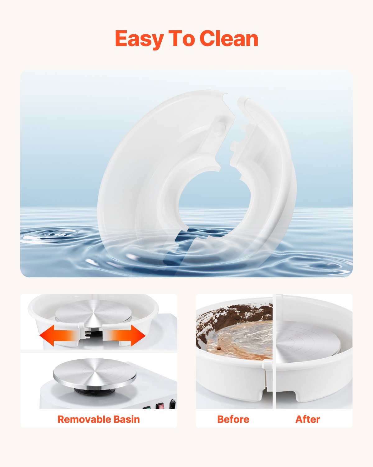 Pottery Wheel, 28 cm Ceramic Wheel Forming Machine, 60-300 RPM Speed Adjustable Foot Pedal, Adjustable Lift V952-PDSLPJ28CMBSRQ5F9V3