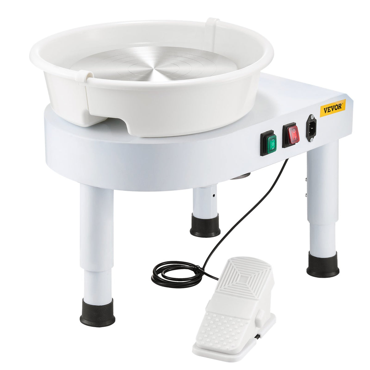 Pottery Wheel, 28 cm Ceramic Wheel Forming Machine, 60-300 RPM Speed Adjustable Foot Pedal, Adjustable Lift V952-PDSLPJ28CMBSRQ5F9V3