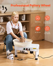 Pottery Wheel, 35 cm Ceramic Wheel Forming Machine, 60-300 RPM Speed Adjustable Foot Pedal, Adjustable Lift V952-PDSLPJ36CMBSL9JGJV3