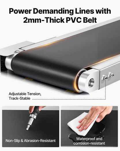 Belt Conveyor, 1498.6 x 198.1 mm Conveyor Table Heavy Duty Stainless Steel Motorized Belt Conveyor for Inkjet V952-PDSSJ59X78INQJ12NV3