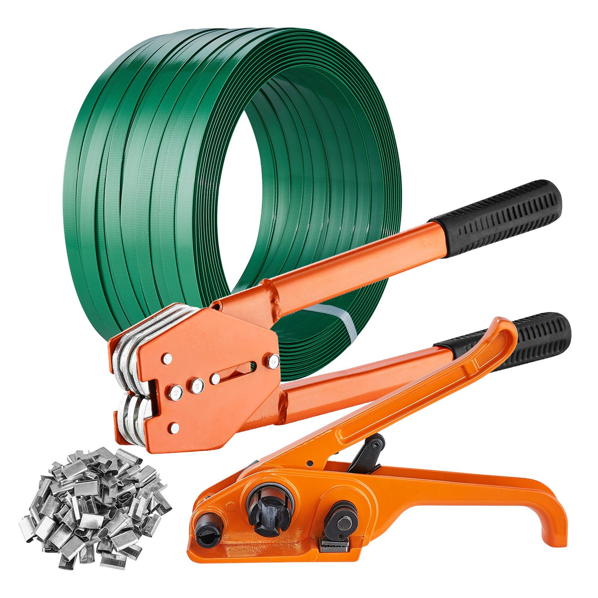 Banding Strapping Kit with Strapping Tensioner Tool, Banding Sealer Tool, 300 m Length PET Band, 300 Metal V952-PETDKZTJ300MT0YJ7V0