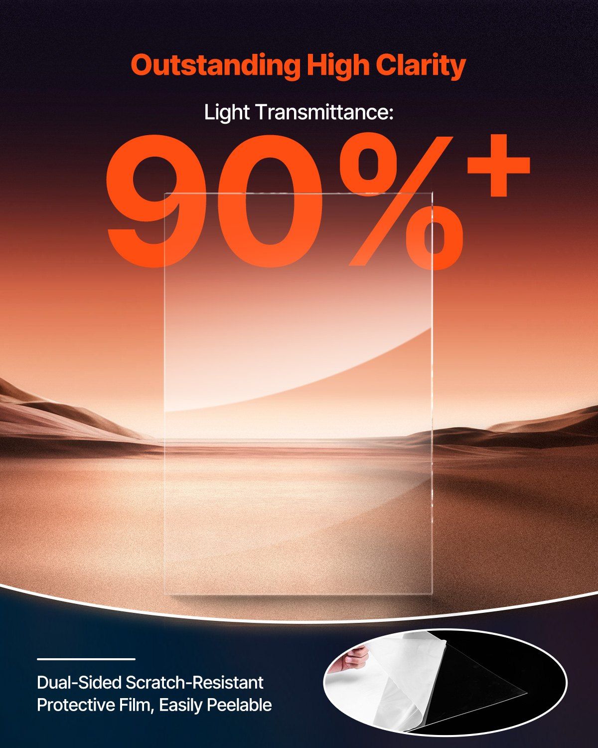 PET/Plexiglass Sheets, 5-Pack Plastic Sheet, 610 x 914 mm 1 mm Thick Transparent Clear Flexible Plastic V952-PETSLB2436INCG8GHV0