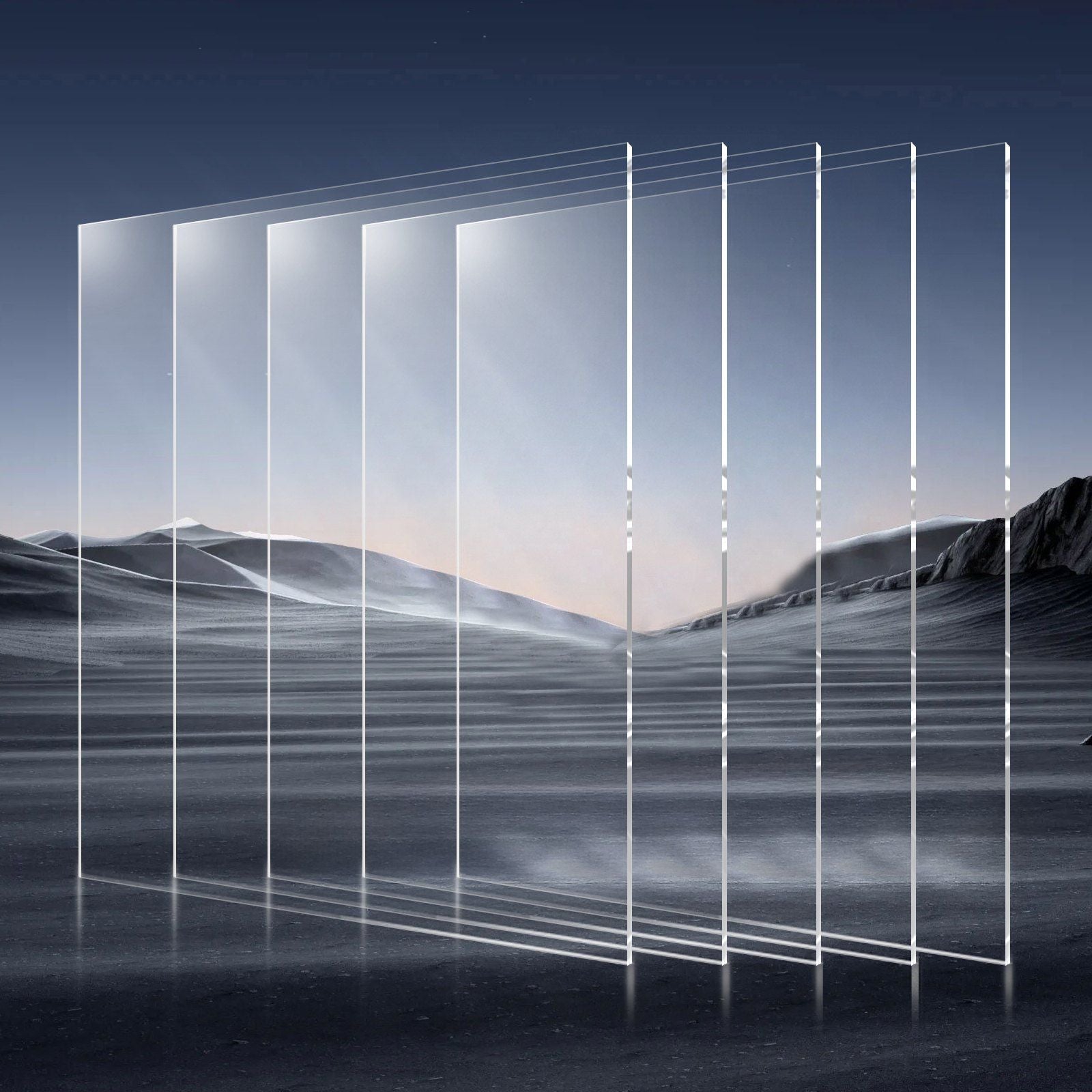 PET/Plexiglass Sheets, 5-Pack Plastic Sheet, 610 x 914 mm 1 mm Thick Transparent Clear Flexible Plastic V952-PETSLB2436INCG8GHV0